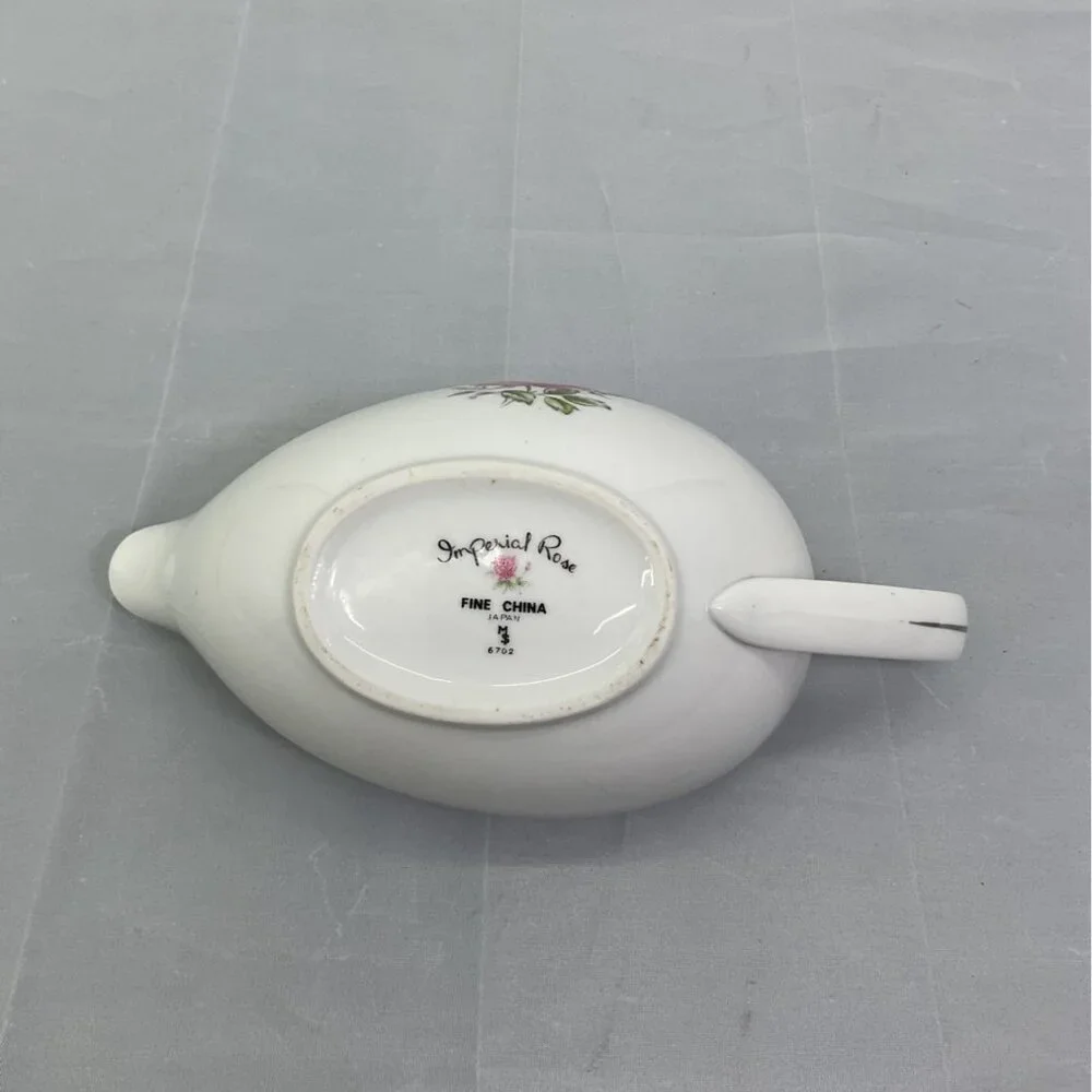 Vintage Imperial Rose Gravy Boat Fine China of Japan Granny Core #6702